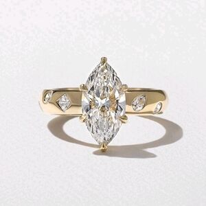 SS 925 Elegant Gold Plate Zirconia  Ring